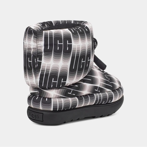 NIB UGG Women's Classic Maxi Wavelength Short Black & White Water Repellency - Picture 4 of 7